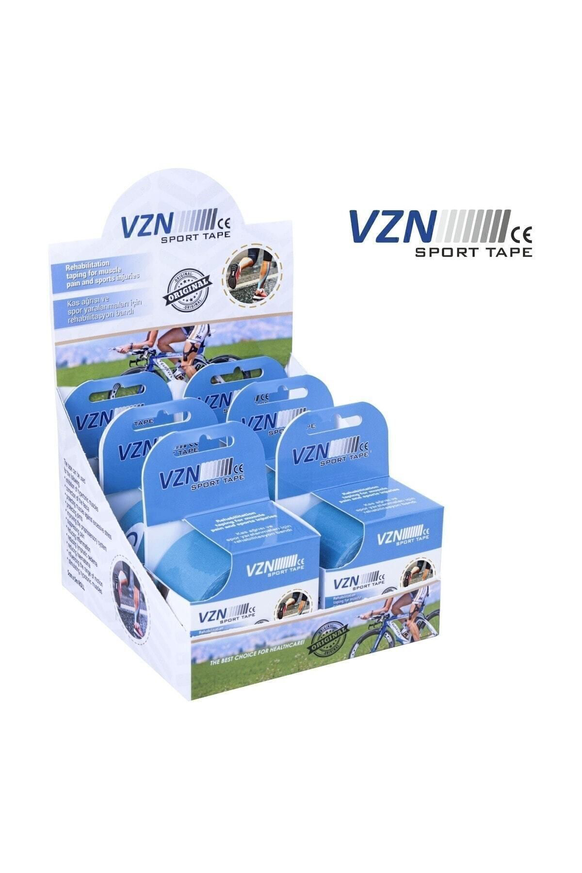 Vzn Sport Tape Mavi Renk Kinezyo Sporcu Bandi Ağri Bandi 5 Metre X 5 