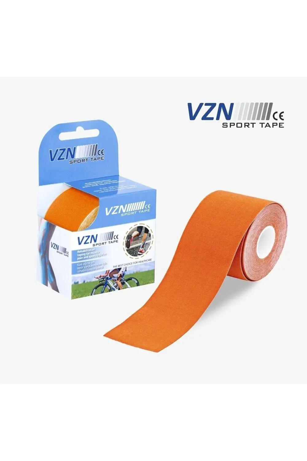 Sport Tape Turuncu Renk Kinezyo Sporcu Bandı Ağrı Bandı 5 Metre X