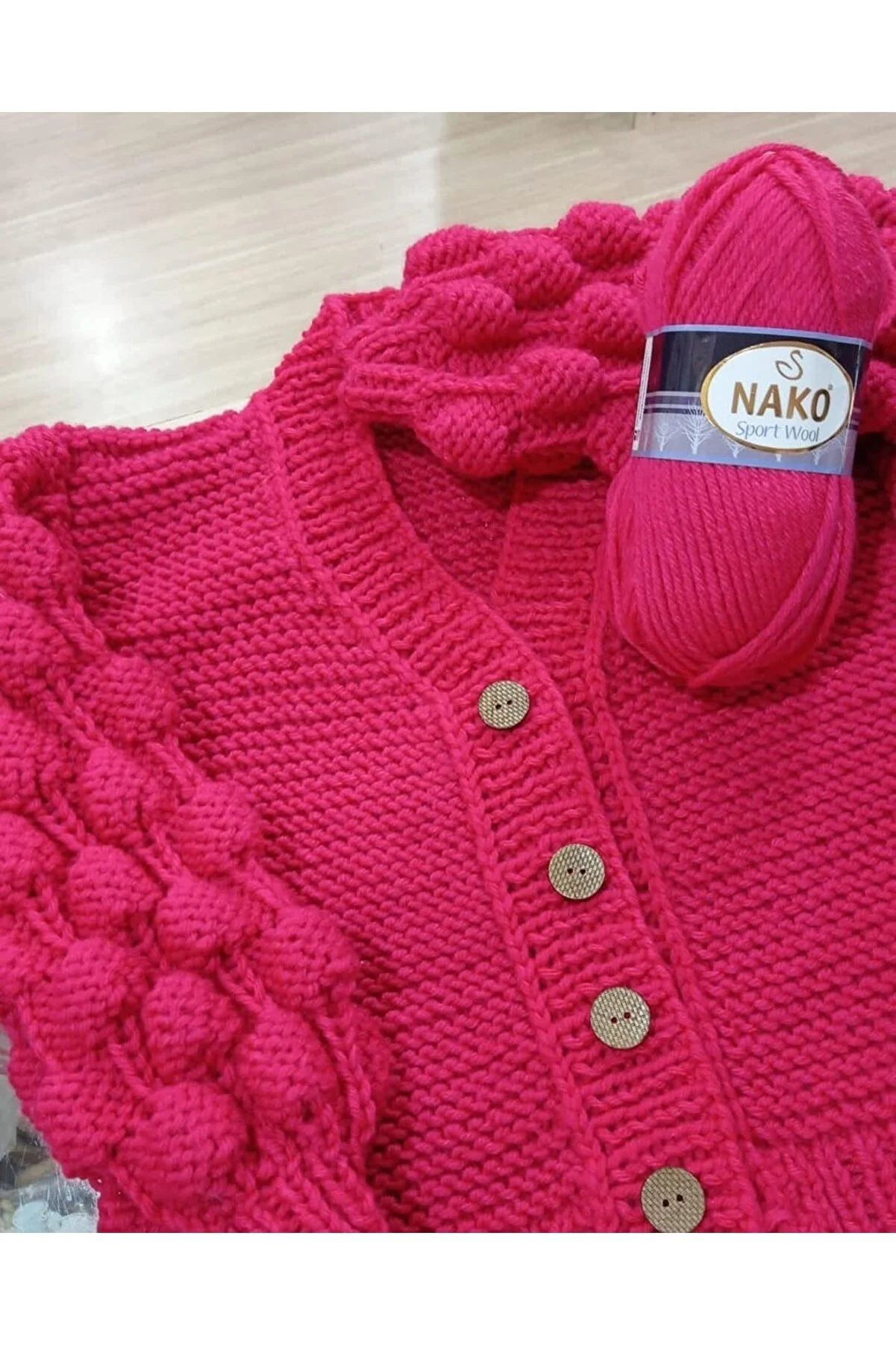 Sport Wool Atkı Bere Ceket Yelek Örgü İpi Yünü No: 193 Koyu Gri M