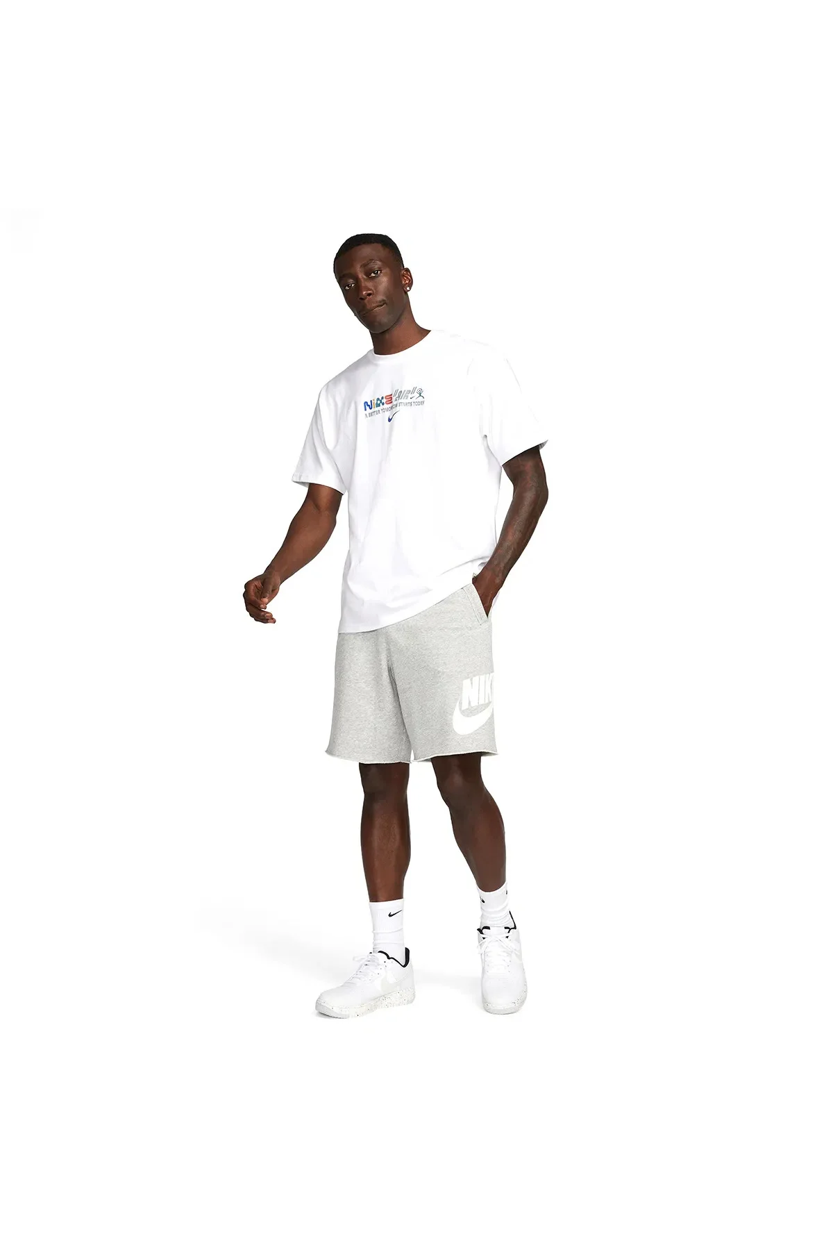 Sportswear Club Erkek Gri Günlük Stil Şort DX0502-063