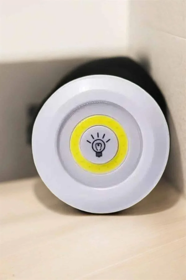 Spot Lamba Led Işık 3'lü Uzaktan Kumandalı Pilli Yapışkanlı Kablo