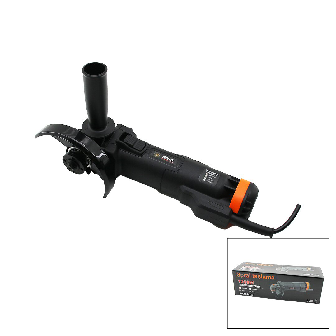 SPRAL TAŞLAMA  1200W  SİYAH - TURUNCU  11000/min - 125mm BLL-02 (