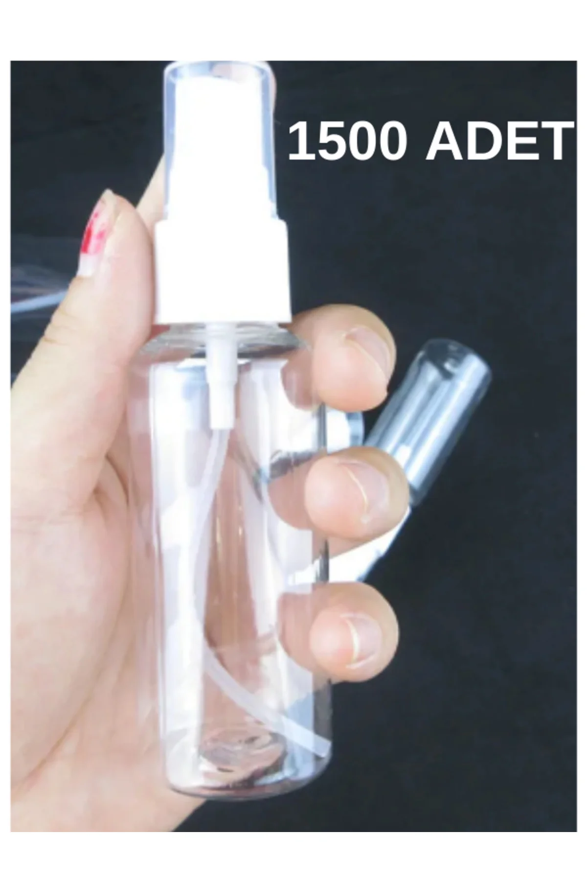 Sprey Başlıklı Boş şişe 50ml 1500 Adet + 12 Hediye