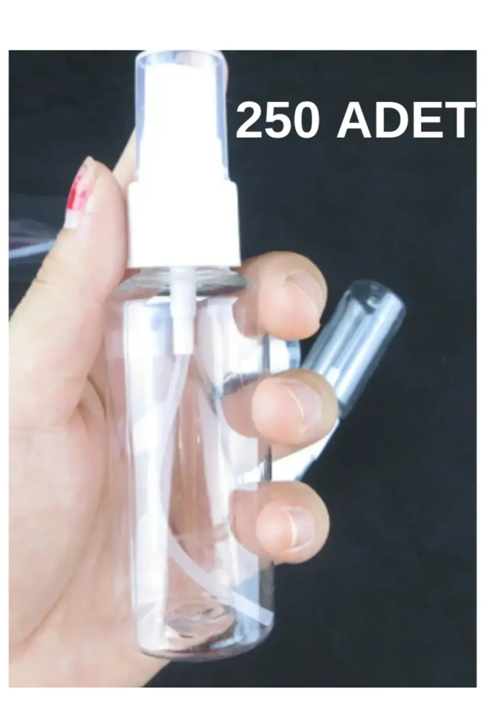 Sprey Başlıklı Boş şişe 50ml 250 Adet + 6 Hediye