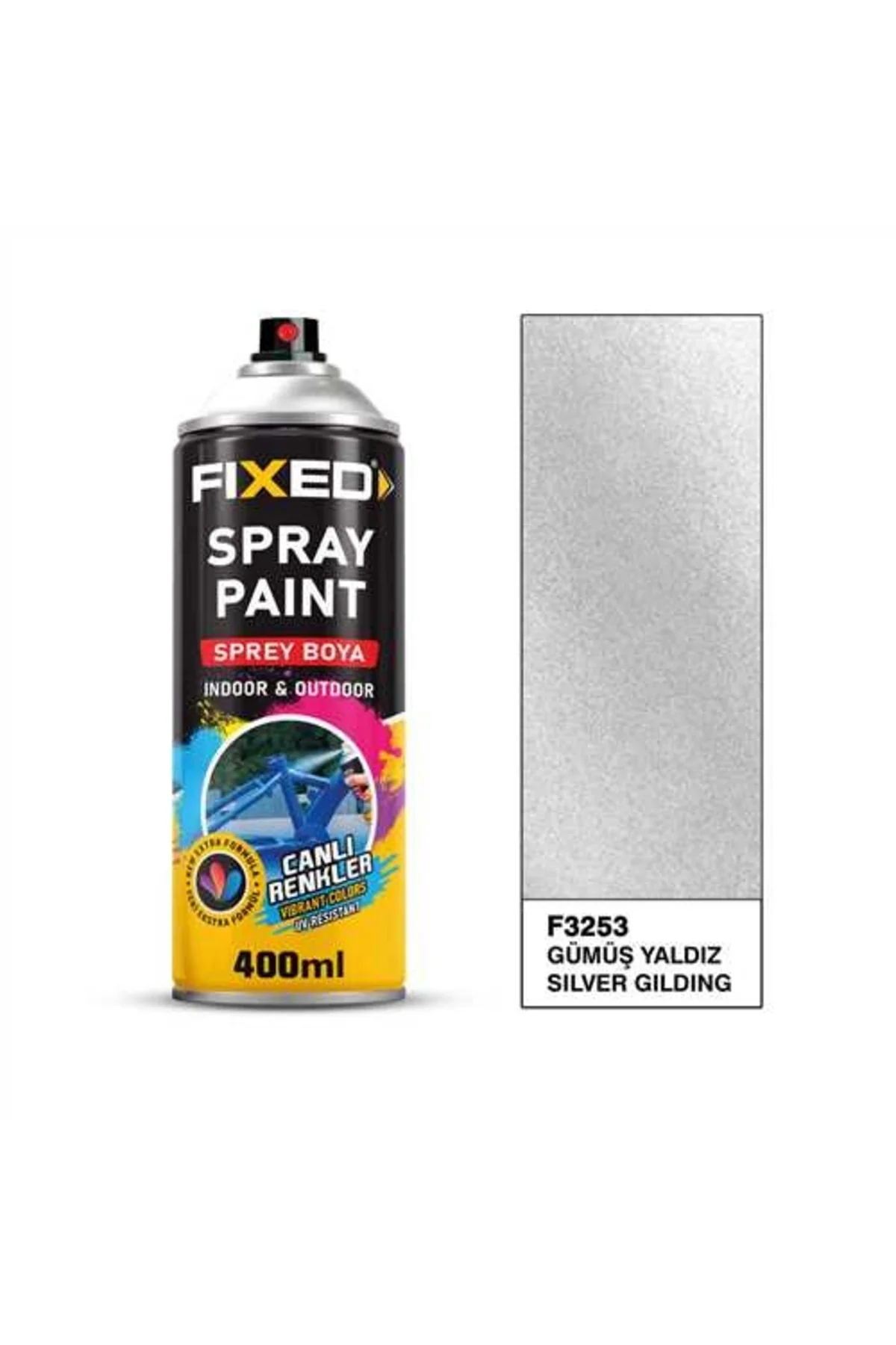 SPREY BOYA AKRİLİK - GÜMÜŞ YALDIZ EFEKT 320 GR 400 ML