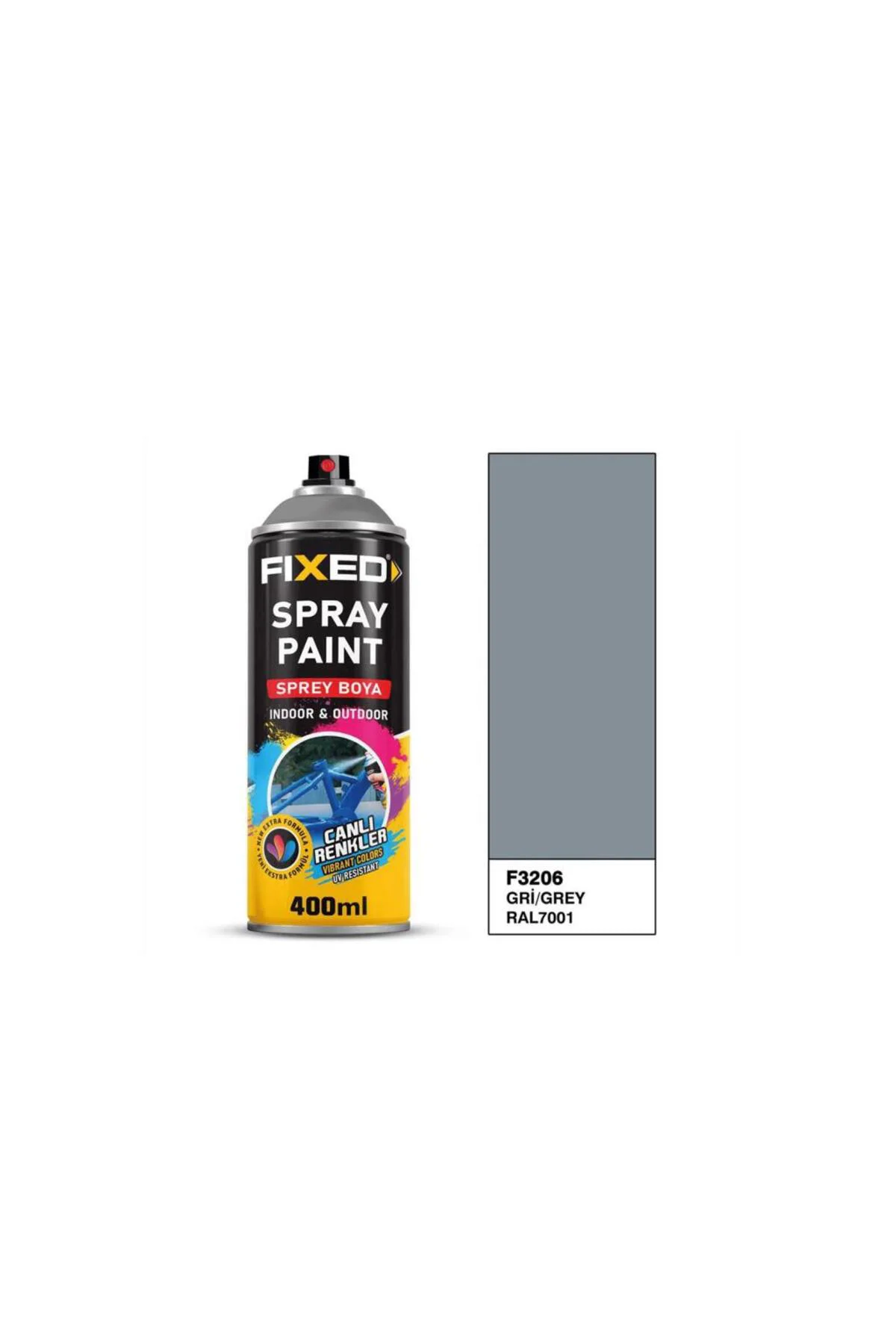 Sprey Boya Parlak Gri Ral7001 400ml