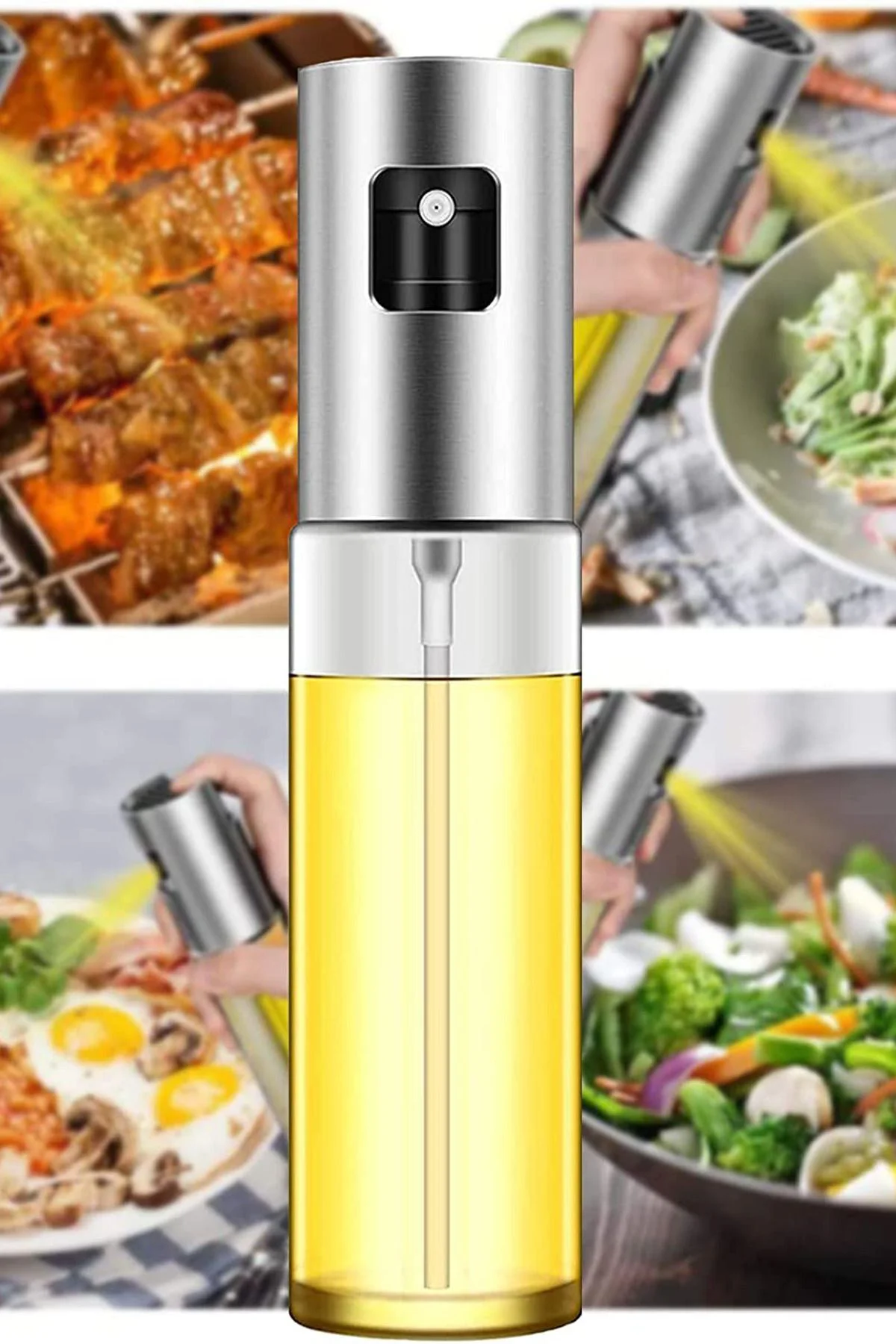 Sprey Cam Yağdanlık 100 ml Fısfıs Yağdanlık Sirke Airfryer Zeytin