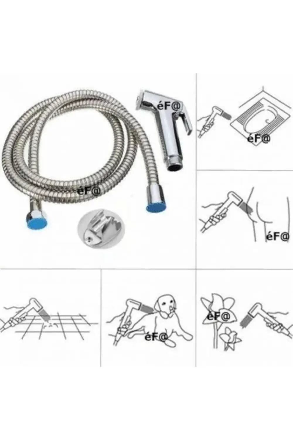 Sprey El Duşu Kedi Köpek Yıkama Tabancası Seti Ve Kedi Köpek Yıka