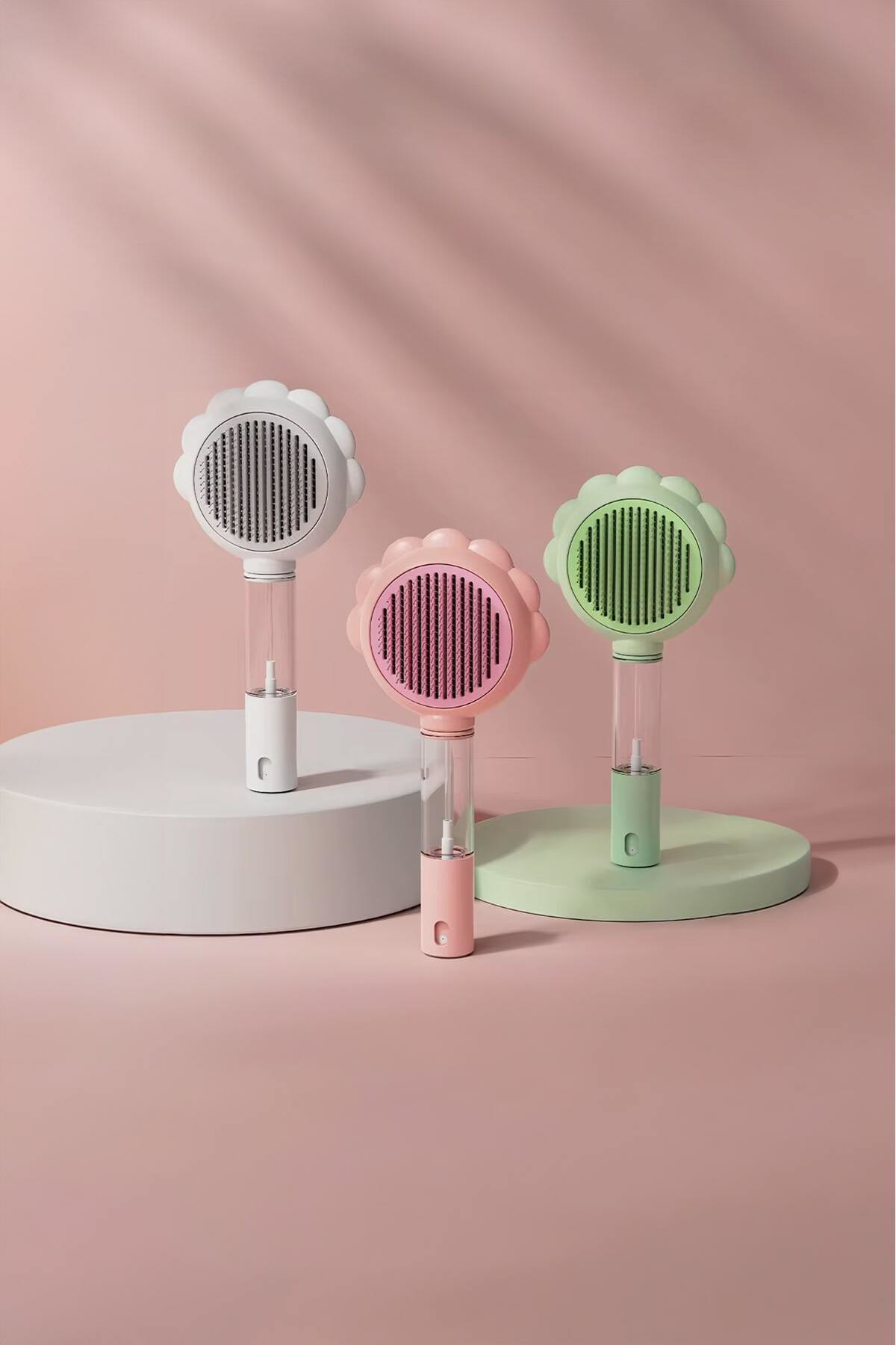 Sprey Hazneli Evcil Hayvan Tüy Toplama ve Temizlik Fırçası – Kedi