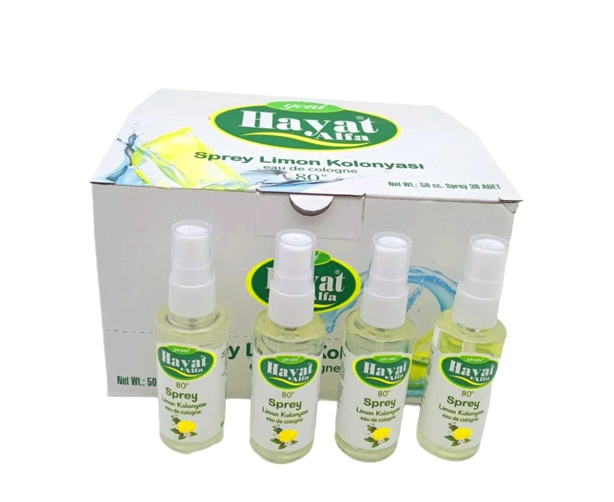 Sprey Kolonya - 50 ml - Limon Kolonyası - 80° Fiyatı, Yorumları ve Özellikleri