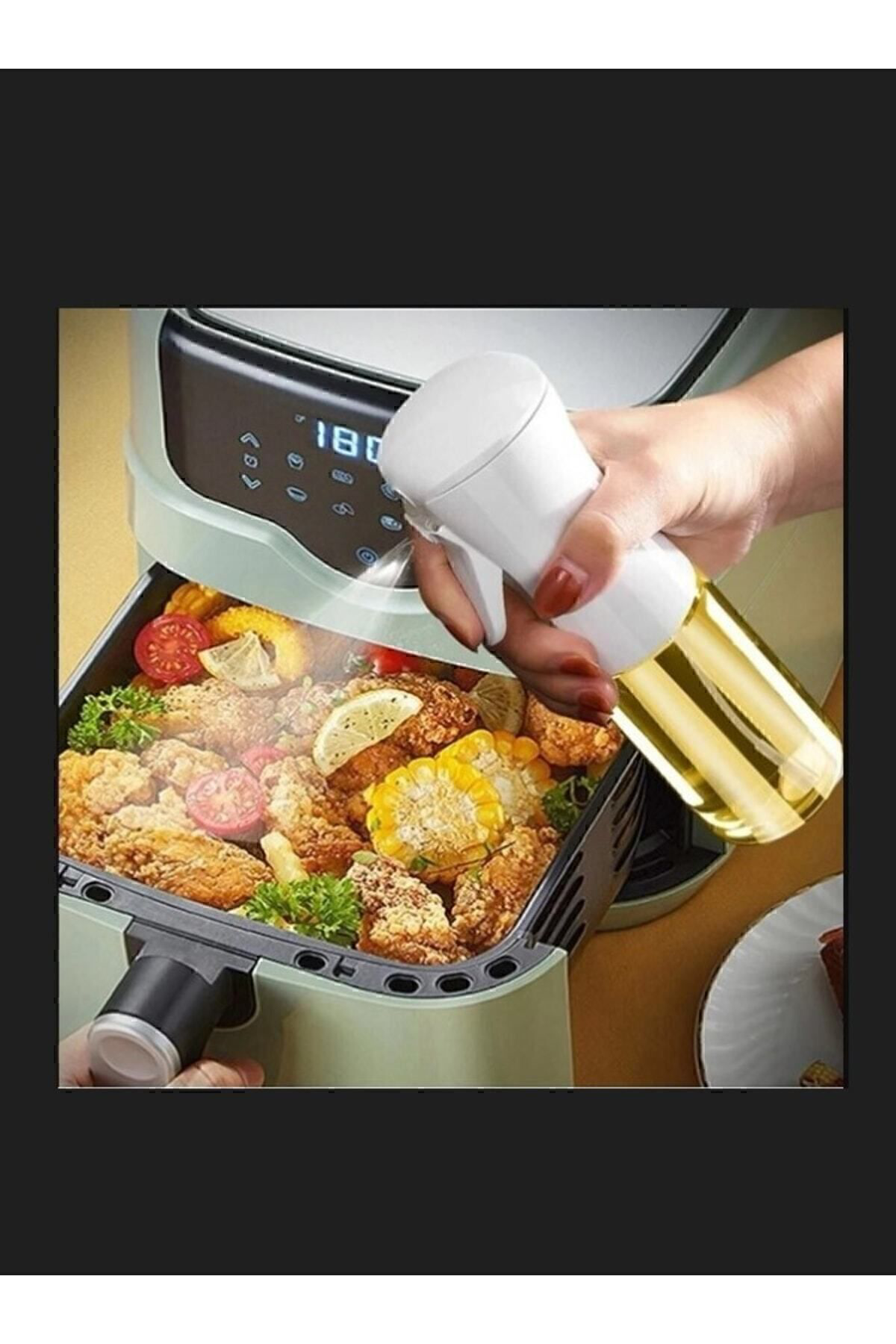 Sprey Yağdanlık Airfryer Için Yağdanlık Püskürtmeli Beyaz Sprey C