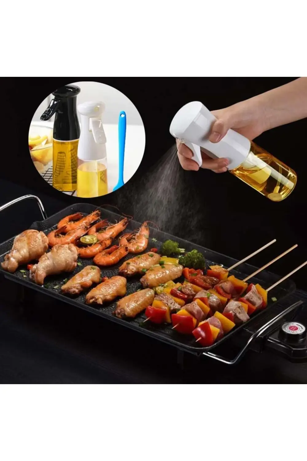 Sprey Yağdanlık Airfryer Için Yağdanlık Püskürtmeli Sprey Cam Şiş