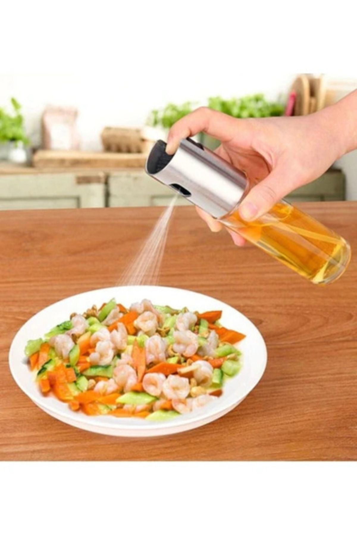 Dmr Sprey Yağlik Cam Püskürtmeli Fisfis 100 Ml Yağdanlik Airfryer Yağ