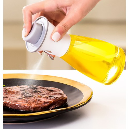 Spreylı Cam Yağ & Sirke Şişesi 220 ml, Şeffaf Cam Gövde Pratik Çö