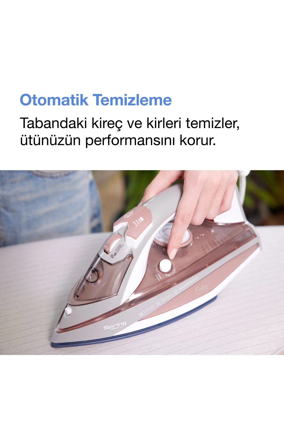 Spring Buharlı Ütü - Gül Kurusu