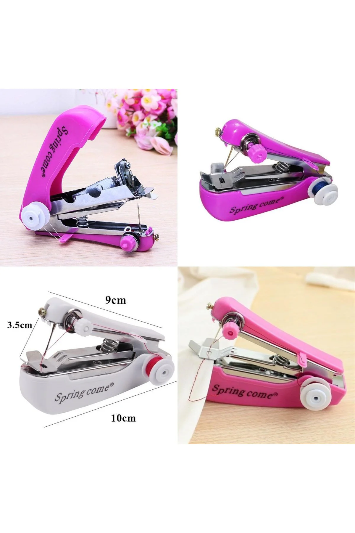 Spring Come Mini Kolay Seyehat ve Ev Tipi El Dikiş Dikme Makinası