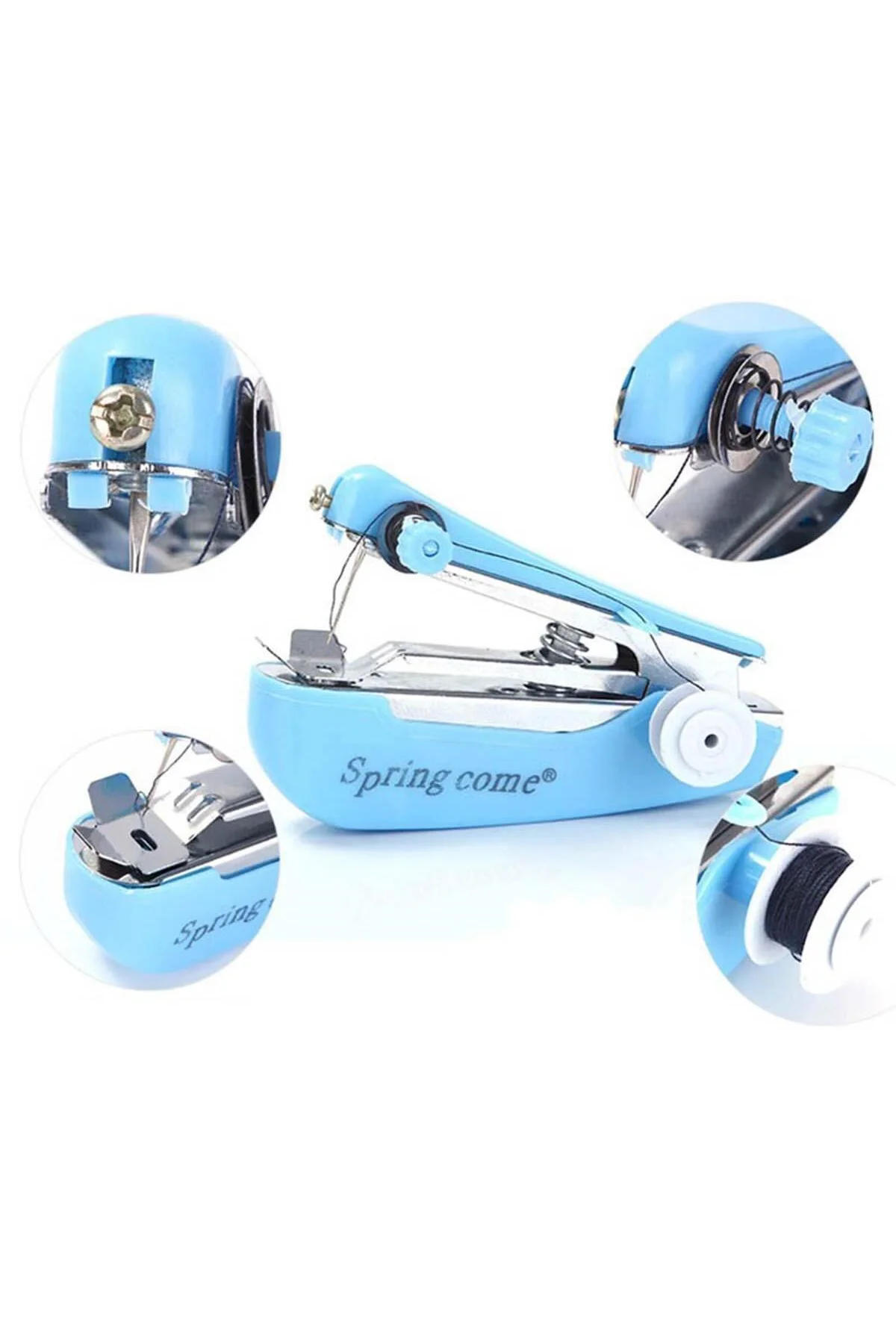 Spring Come Mini Kolay Seyehat ve Ev Tipi El Dikiş Dikme Makinası