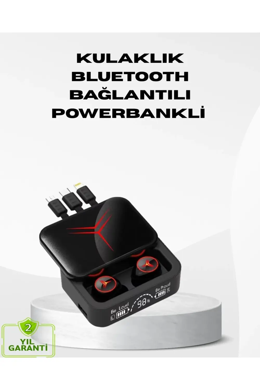 SPTRNS Powerbank Özellikli Bluetooth Kablosuz Kulaklık – Dokunmat