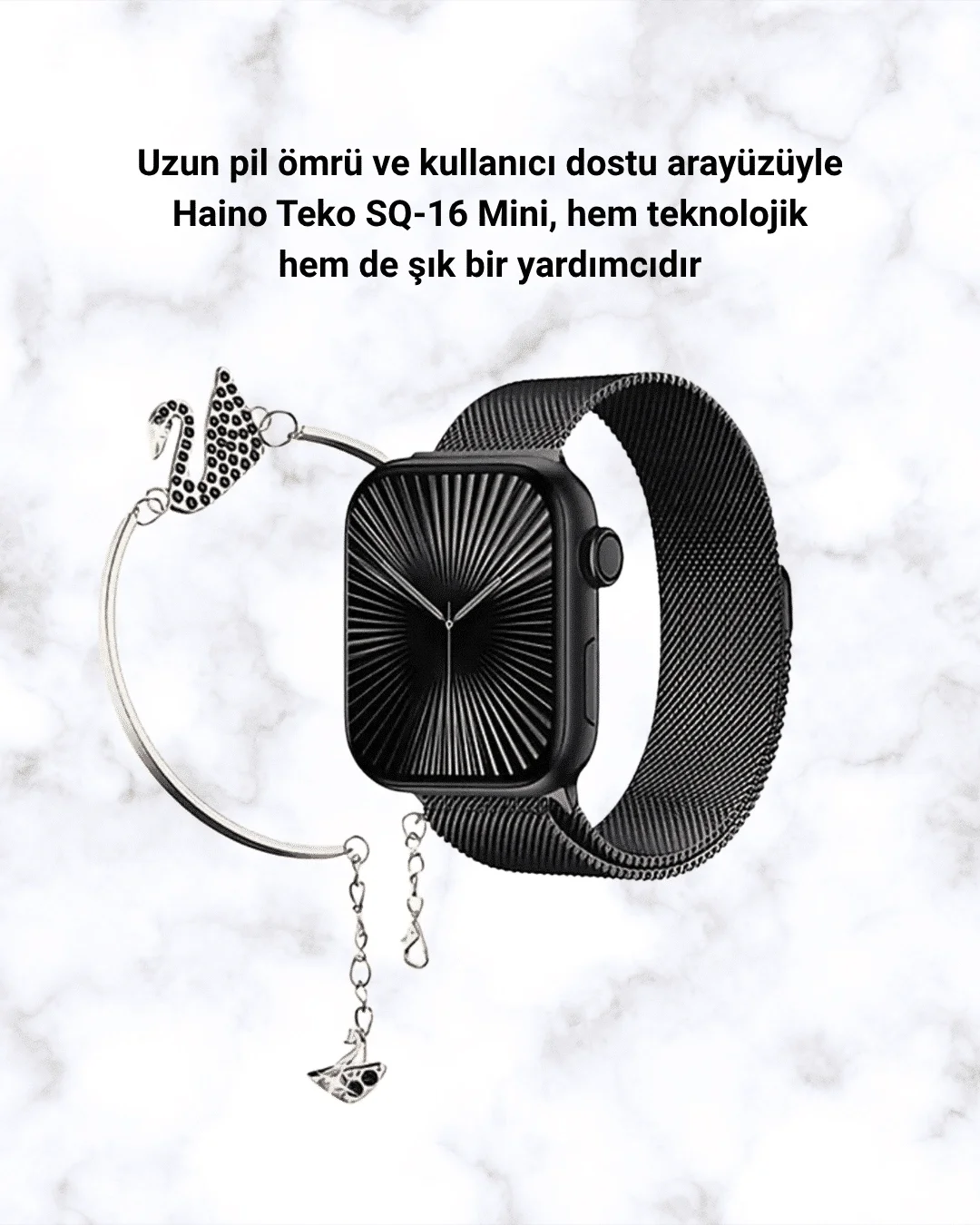 SQ-16 Mini Series 10 Akıllı Saat – 3 Kordon + Hediye Bileklik
