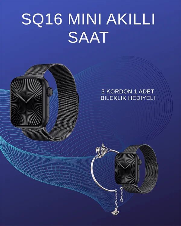SQ-16 Mini Series 10 Akıllı Saat | Spor Modları, Bildirim ve Müzik Kontrolü