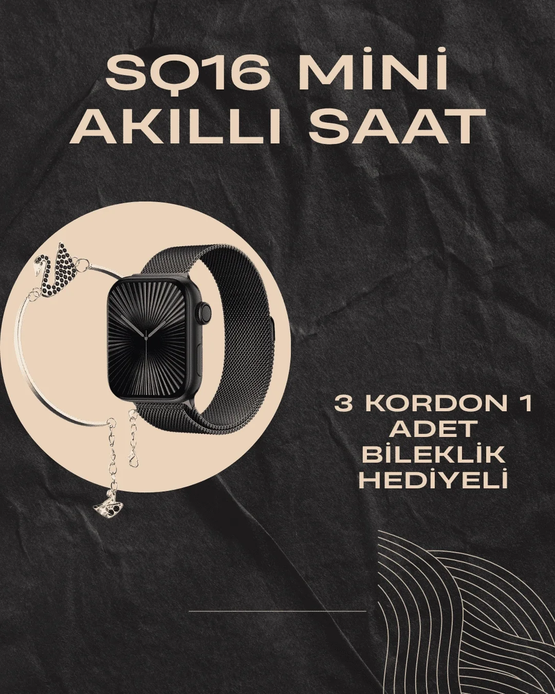 SQ-16 Mini Series 10 Akıllı Saat | Şık ve Hafif Tasarım, 3 Kordon Seçeneği SQ-16 Mini Series 10 Akıllı Saat | Şık ve Hafif Tasarım, 3 Kordon Seçeneği