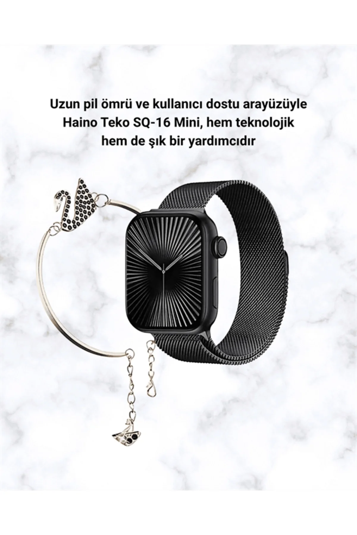 SQ-16 Mini Series 10 – Dokunmatik Akıllı Saat | Kalp Ritmi, SpO2,