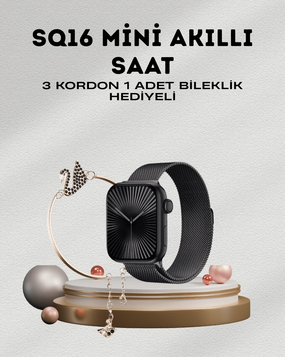 SQ-16 Mini Series 10 – Dokunmatik Akıllı Saat | Kalp Ritmi, SpO2,
