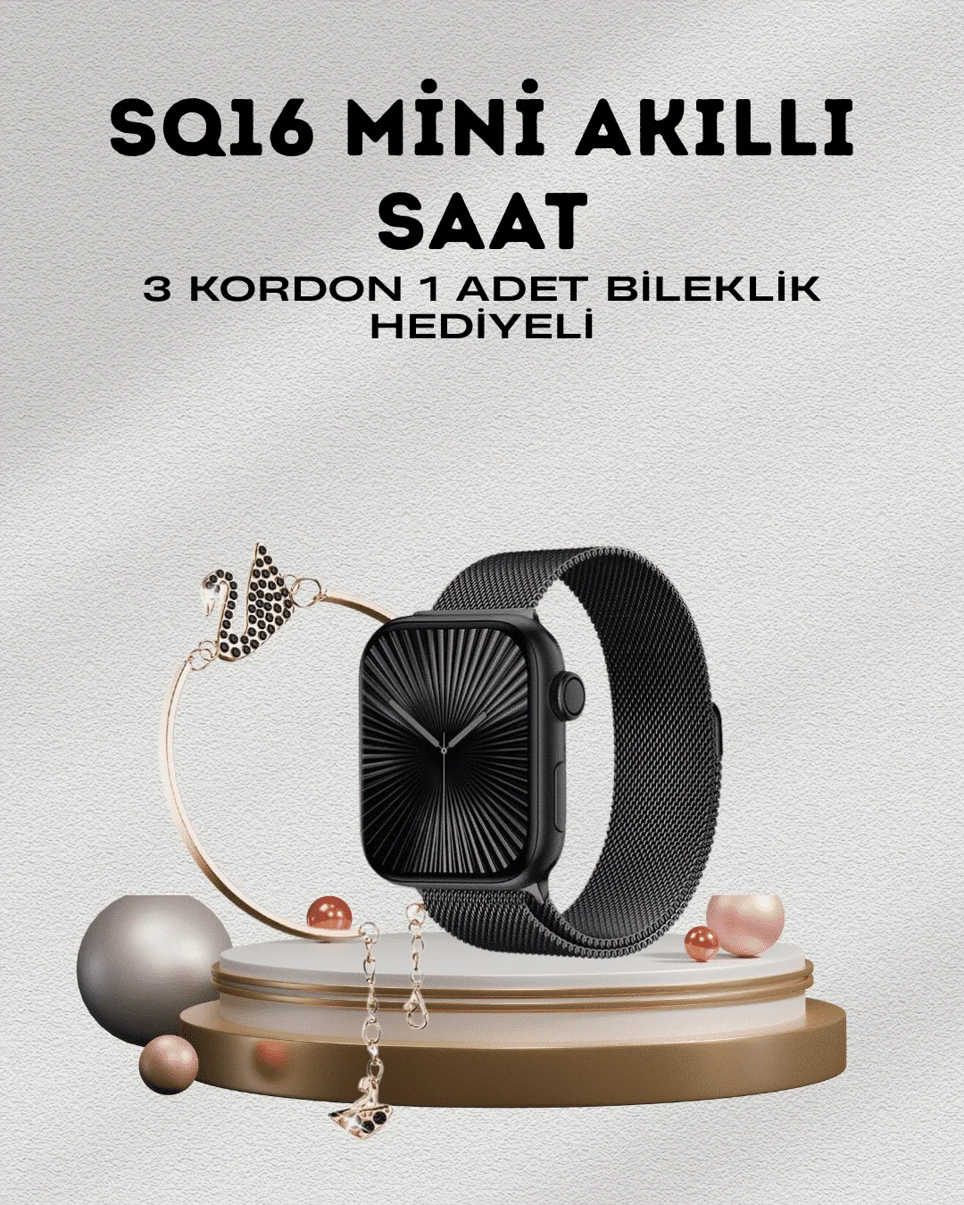 SQ-16 Mini Series 10 – Dokunmatik Akıllı Saat | Kalp Ritmi, SpO2, Uyku Takibi
