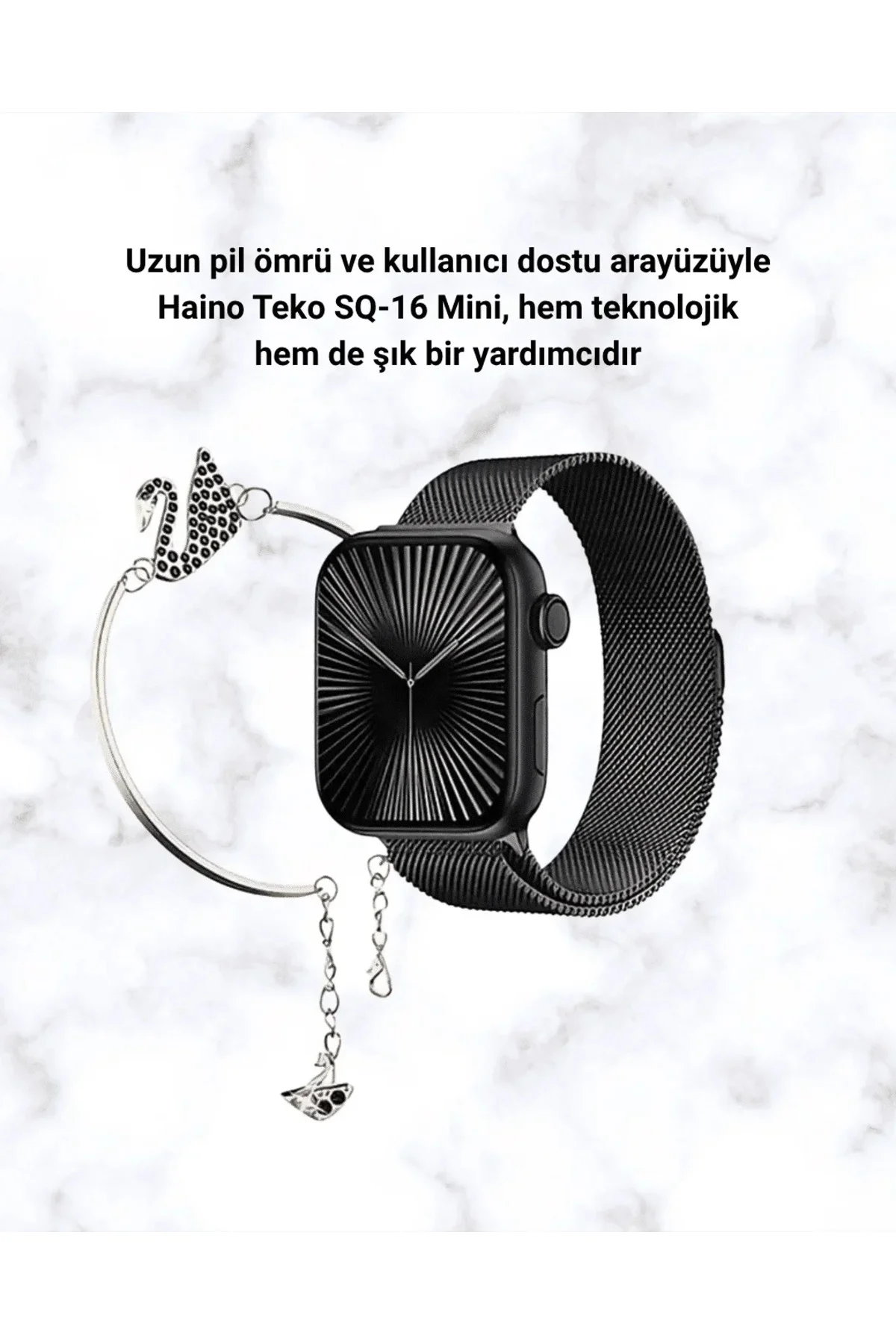 SQ-16 Mini Series 10 – Dokunmatik Akıllı Saat | Kalp Ritmi, SpO2, Uyku Takibi