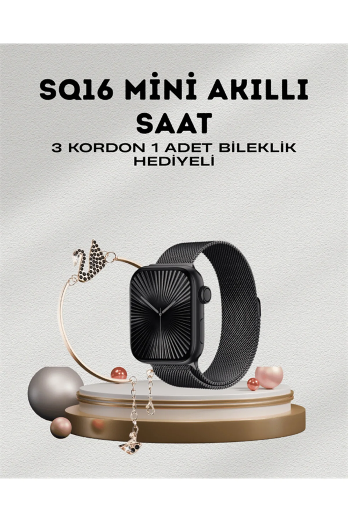 SQ-16 Mini Series 10 – Dokunmatik Akıllı Saat | Kalp Ritmi, SpO2,