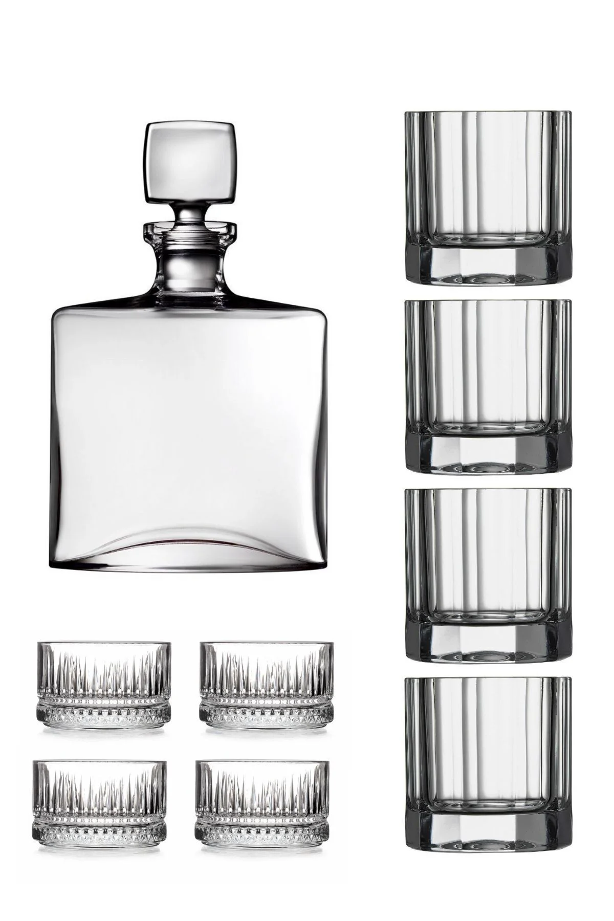 Square Churchill Serisi Kristal Viski Seti(92379x1-68004x4-530038