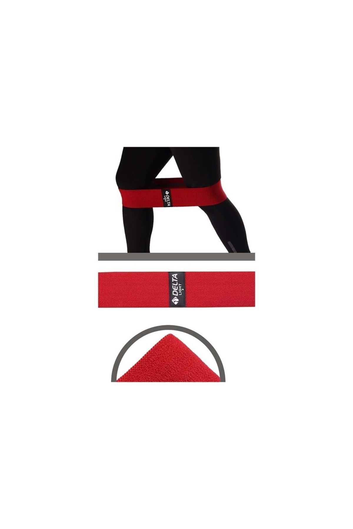 Delta Squat Bant - Dokuma - Hafif - Kırmızı - Shk 402