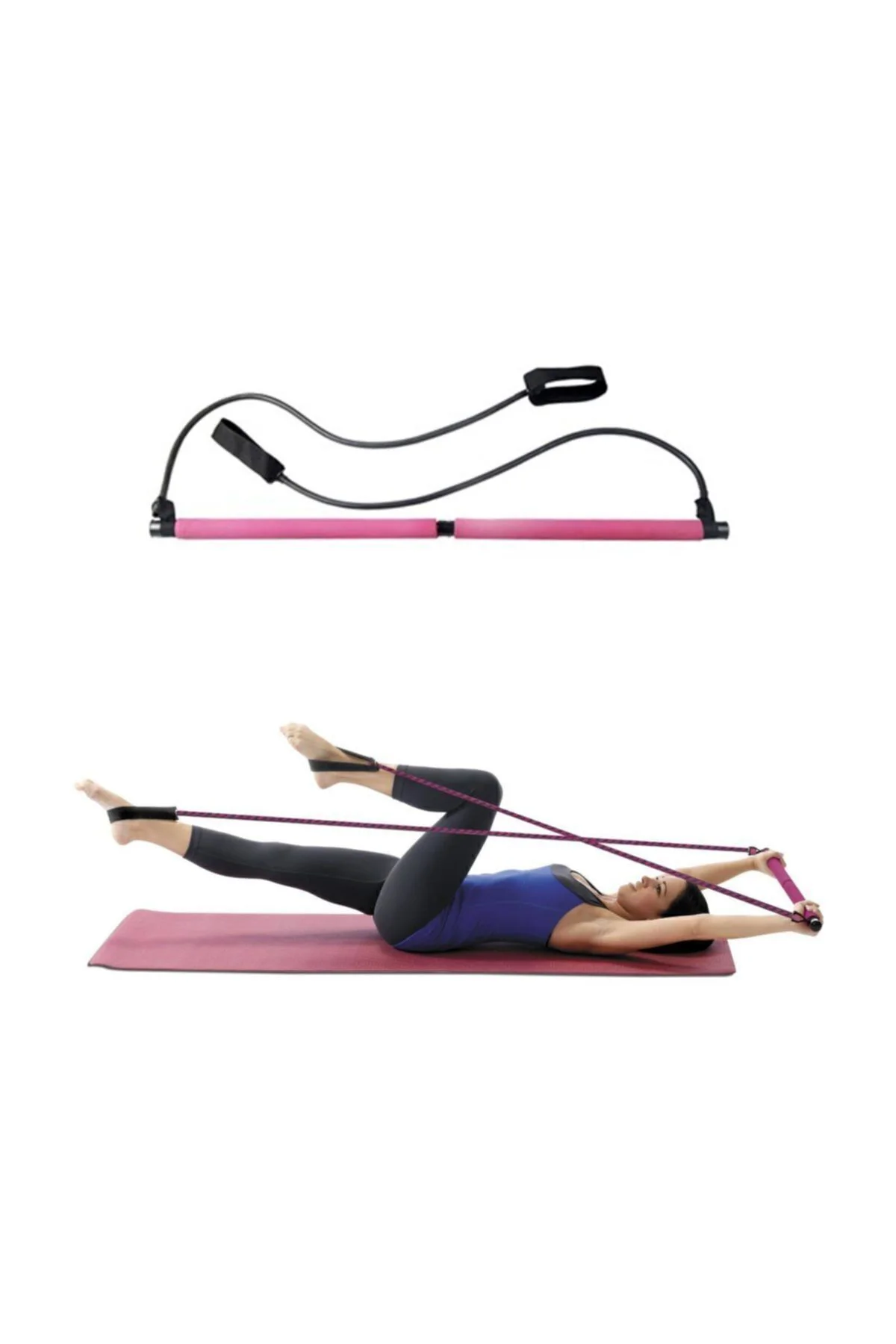 Squat Pilates Jimnastik Egzersiz Çubuğu Portable Studio Squat Bar