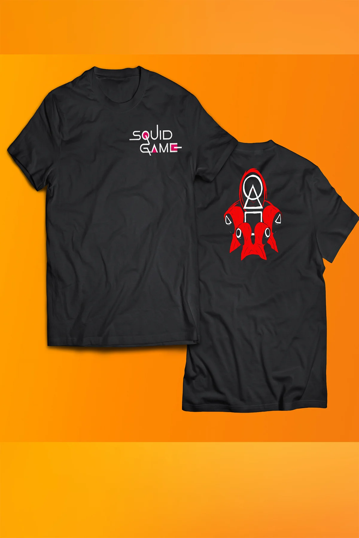 Squıd Game Baskılı %100 Pamuk Oversize T-shirt Büyük Beden Tişört