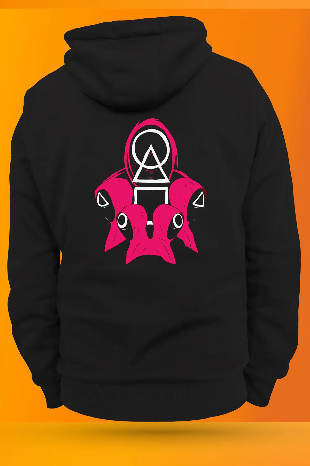 Squıd Gamebaskılı Fermuarsız Kapüşonlu Sweatshirt