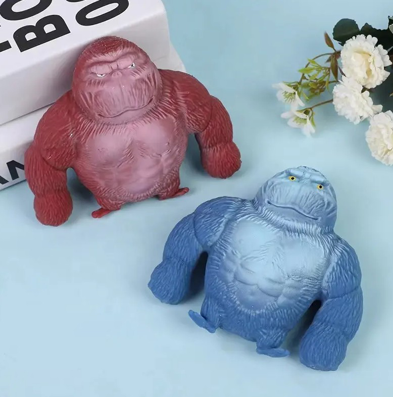 Limmy Squishy Goril Stres Önleyici Gorilla 9 Cm Sukuşi Maymun - Kahvere