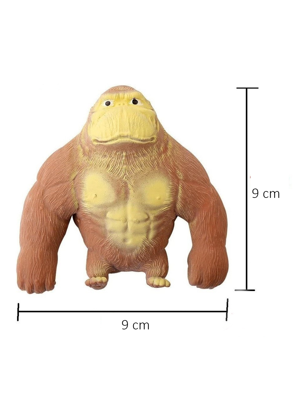 Limmy Squishy Goril Stres Önleyici Gorilla 9 Cm Sukuşi Maymun - Kahvere