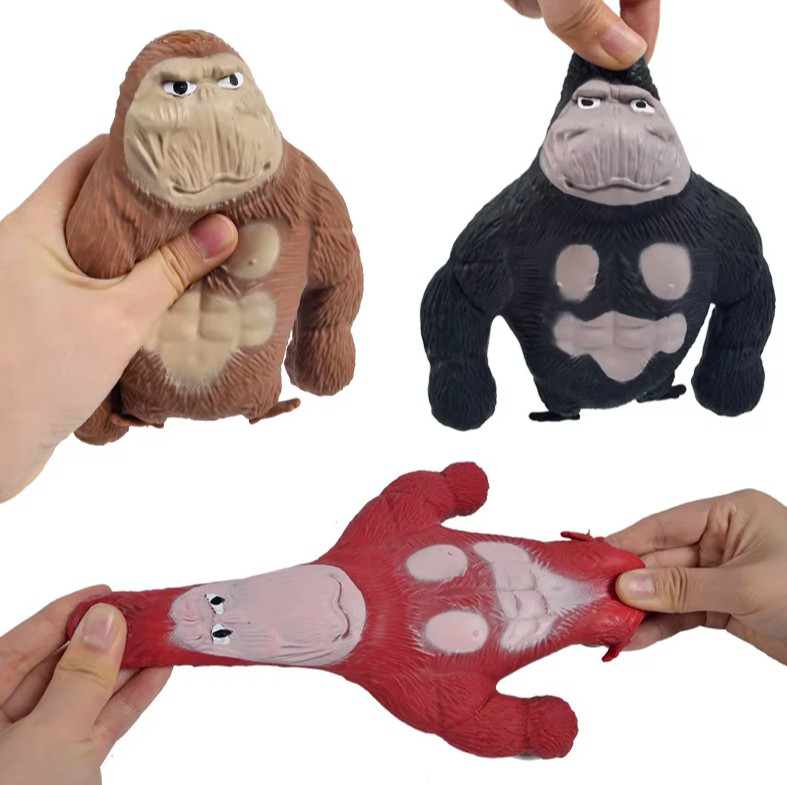 Limmy Squishy Goril Stres Önleyici Gorilla 9 Cm Sukuşi Maymun - Mavi