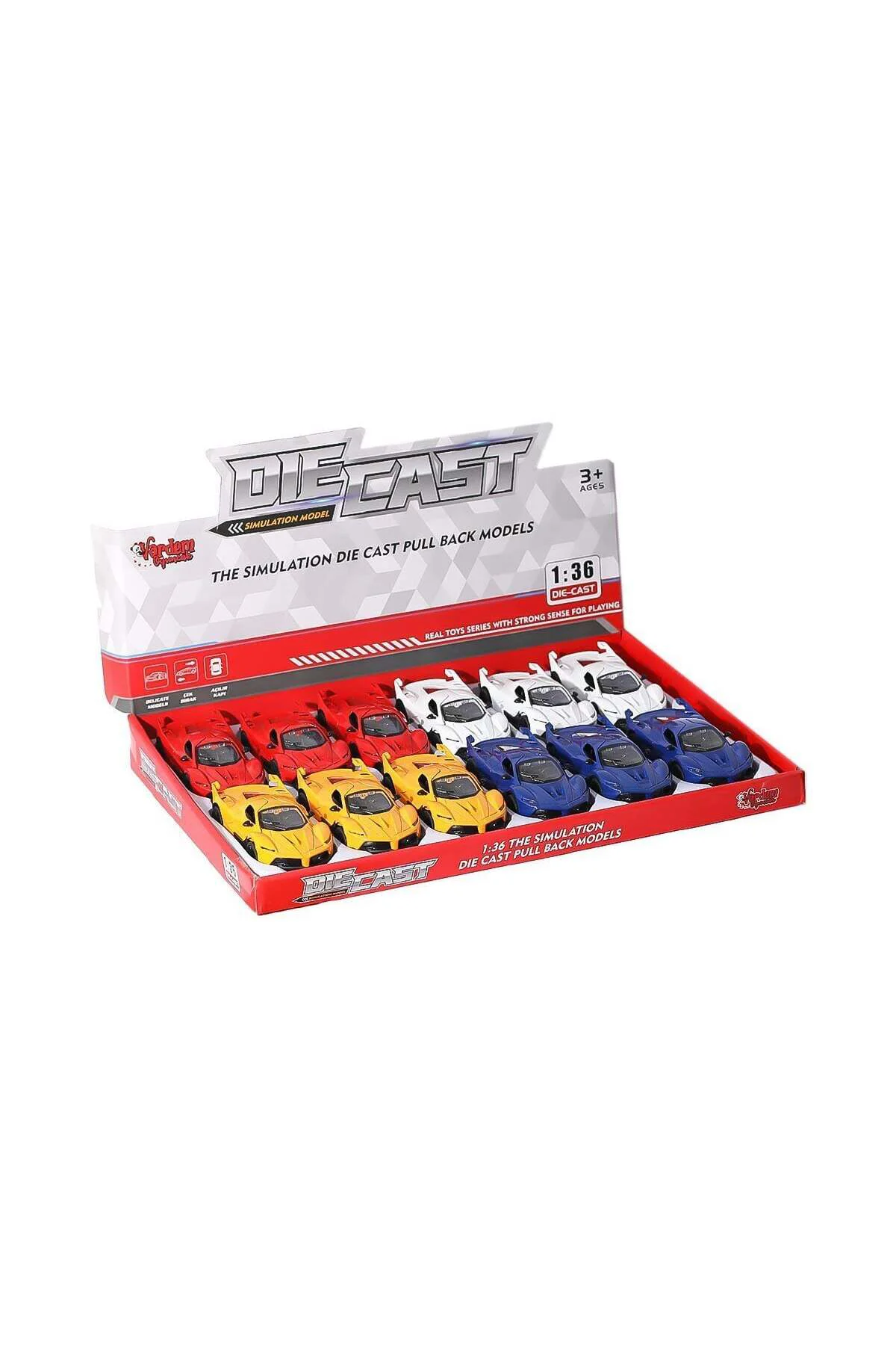 Sr-1310-11-12-13 Çek Bırak Işıklı Ve Müzikli Spor Araba 1:36-Vardem
