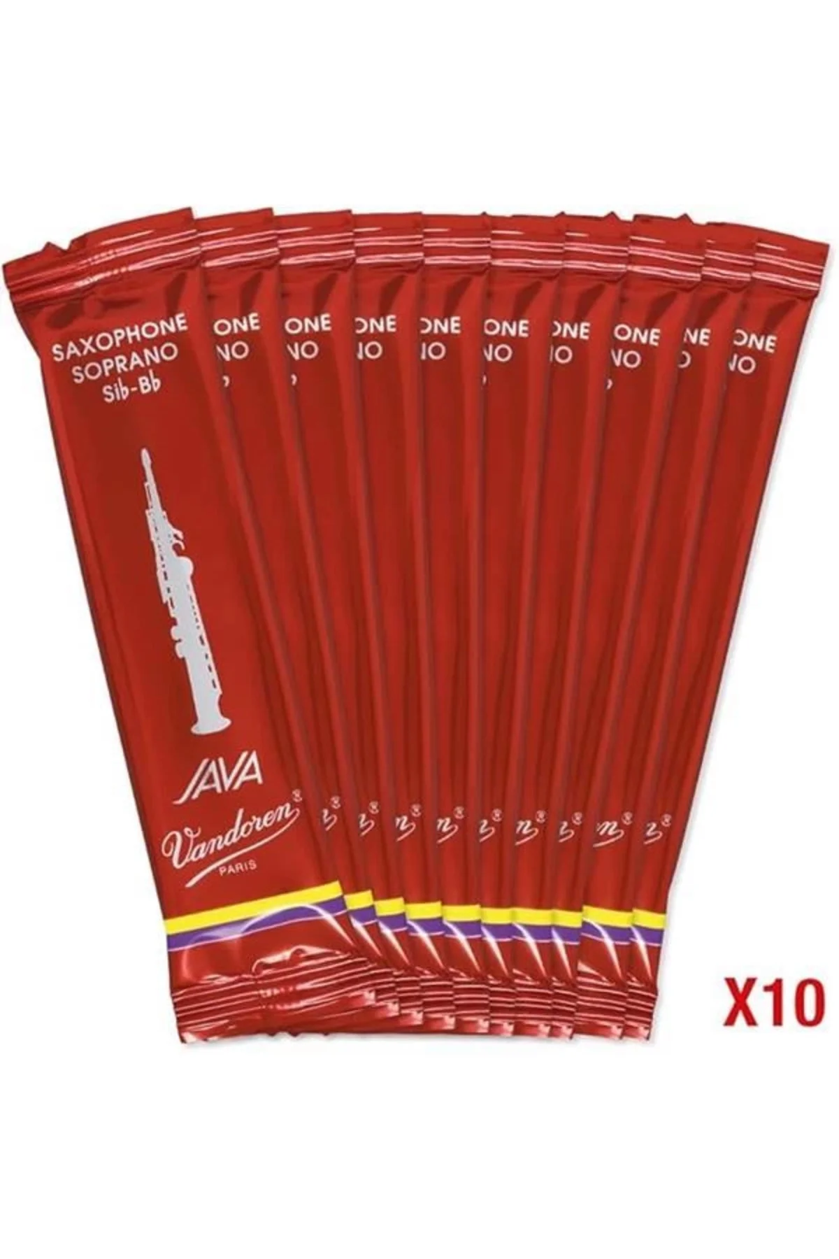 SR302R Java Filed Kırmızı Kesim Soprano Saksafon Kamışları (Güç 2