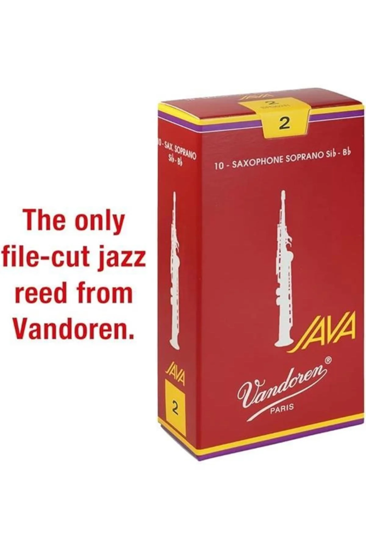 SR302R Java Filed Kırmızı Kesim Soprano Saksafon Kamışları (Güç 2