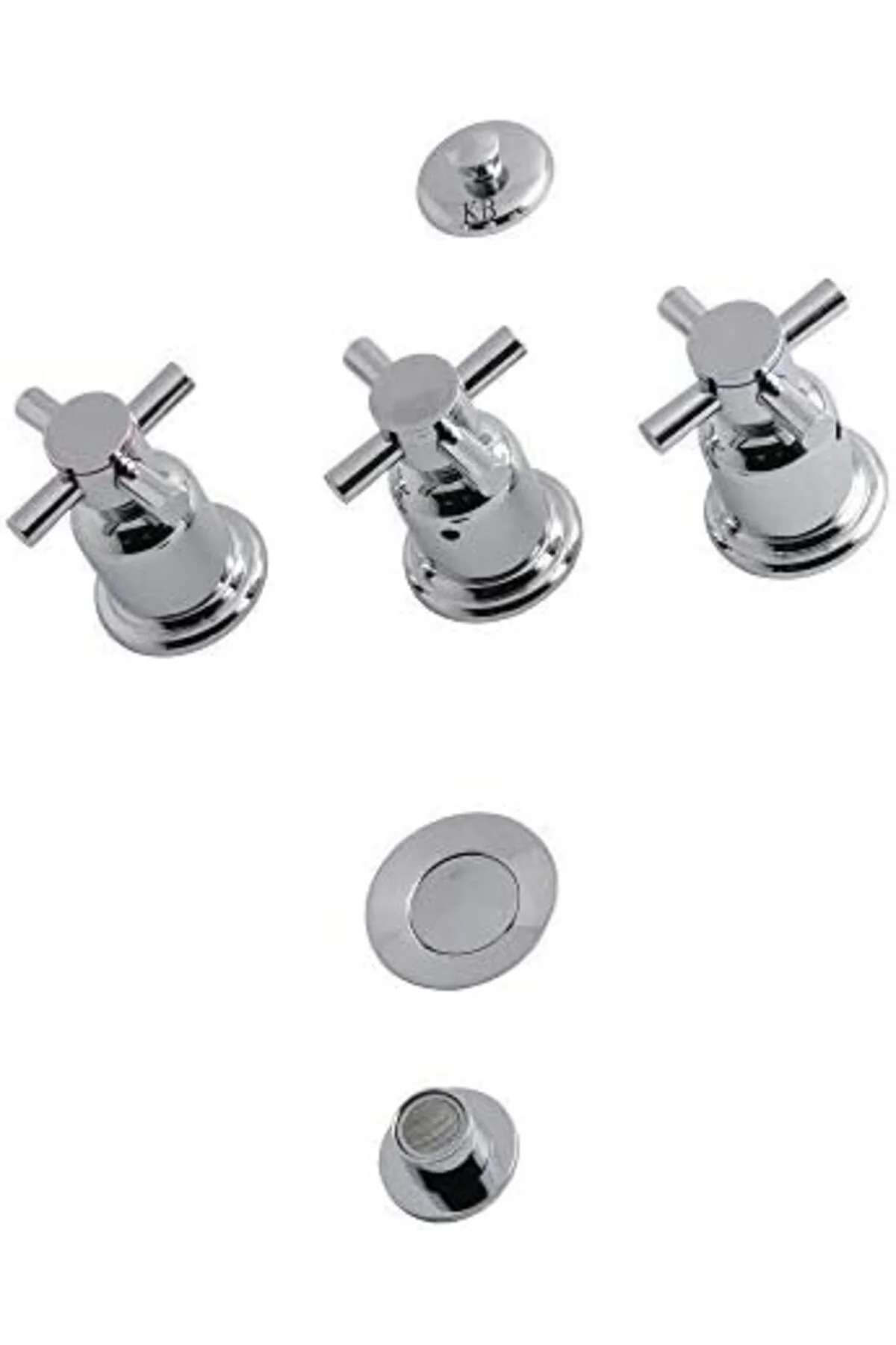 srdshop KB6321DX Bide Musluğu, Parlak Krom, 8 x 2,13 x 2,13 1249128