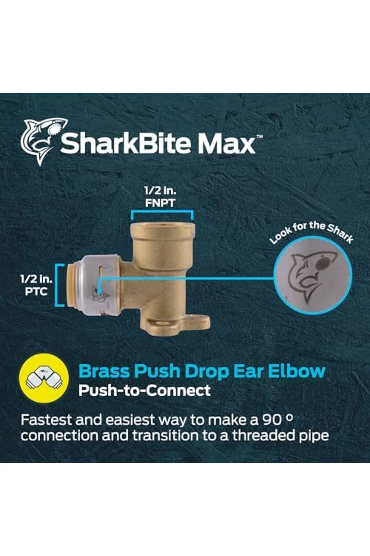 srdshop Max 1/2 İnç x 1/2 İnç FNPT Damla Kulak Dirsek, Pirinç Tes