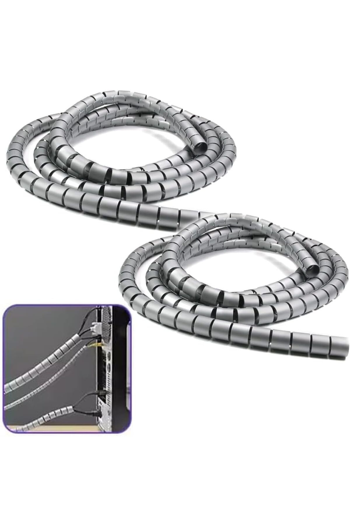 Yusuftex Srht  1 Mt X 16 Mm Spiral Boru Kablo Kanalı Kablo Fiş Düzenleyici