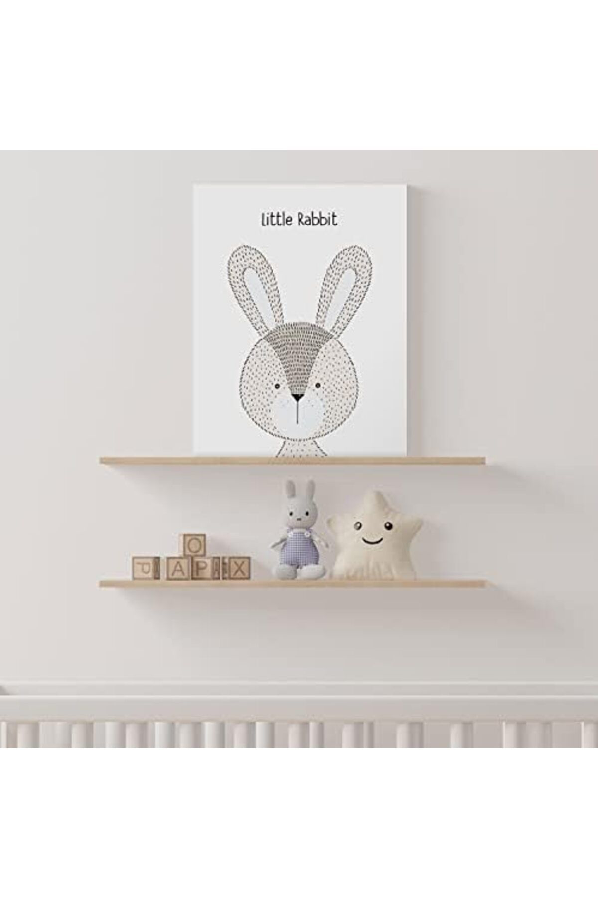Yusuftex Srht Rabbit | Tavşan Tasarımlı Bebek Odasına Kanvas  721051