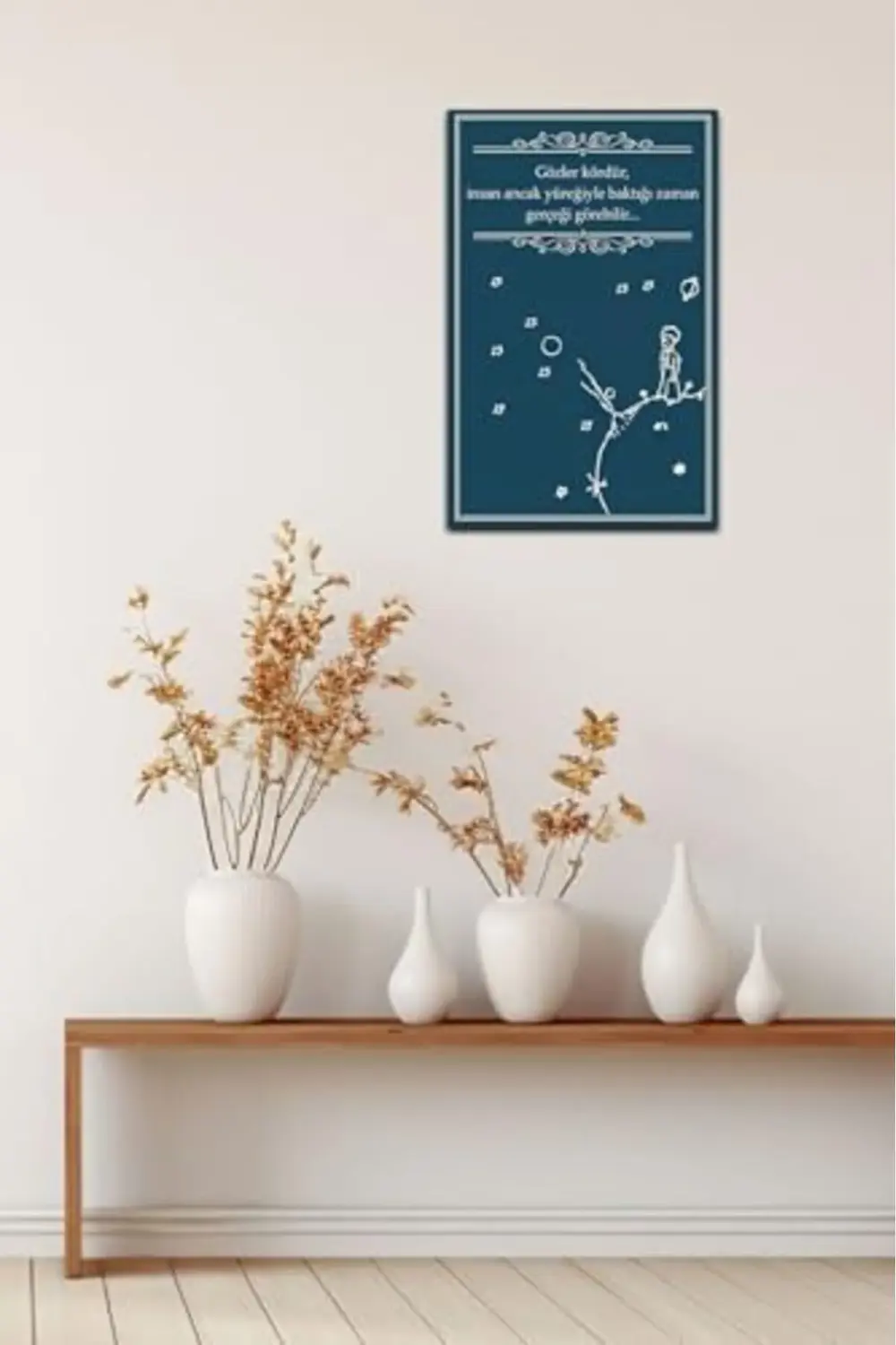 srhtDS Kuşe Kağıt Duvar Posteri Gözler Kördür Insan Ancak Yüreğiy