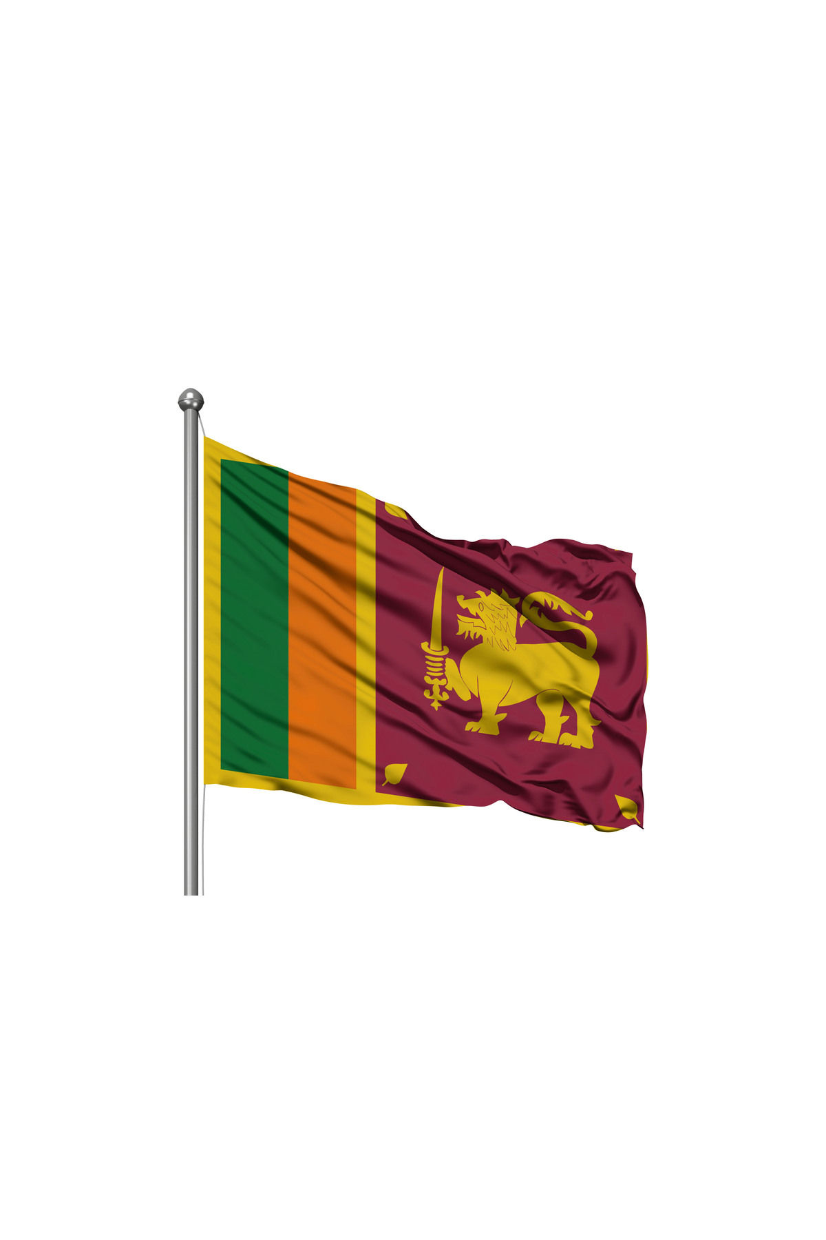 Sri Lanka Devleti Bayrağı - Premium Raşel Kumaş 100x150cm