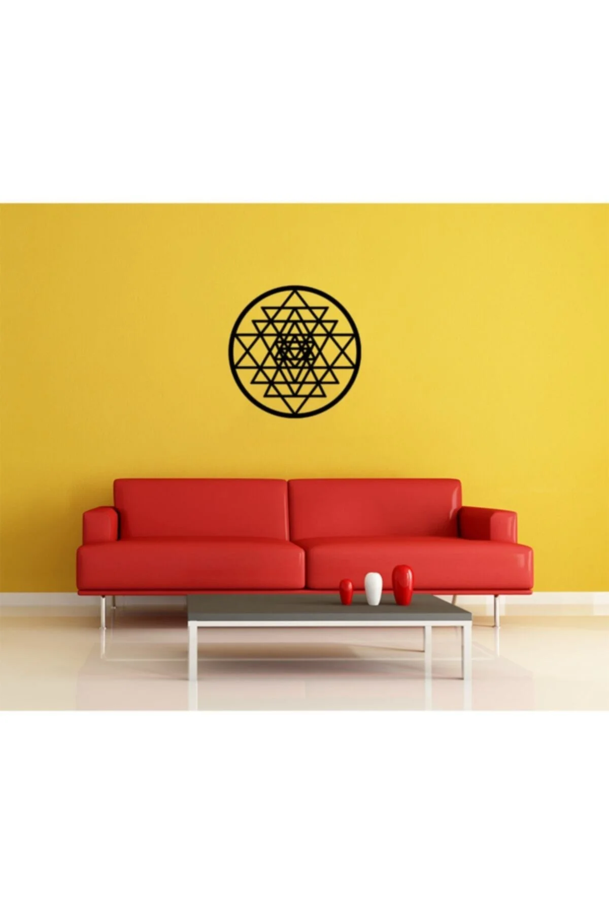 Sri Yantra Dekoratif Ahşap Duvar Dekoru