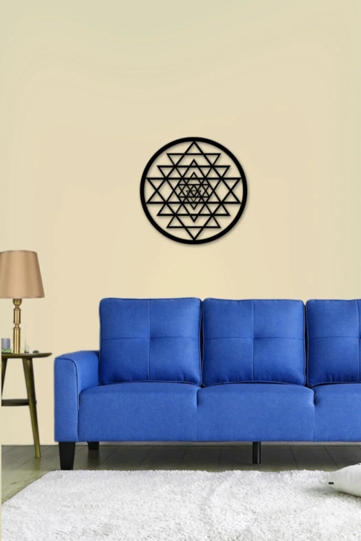 Sri Yantra Dekoratif Ahşap Duvar Dekoru