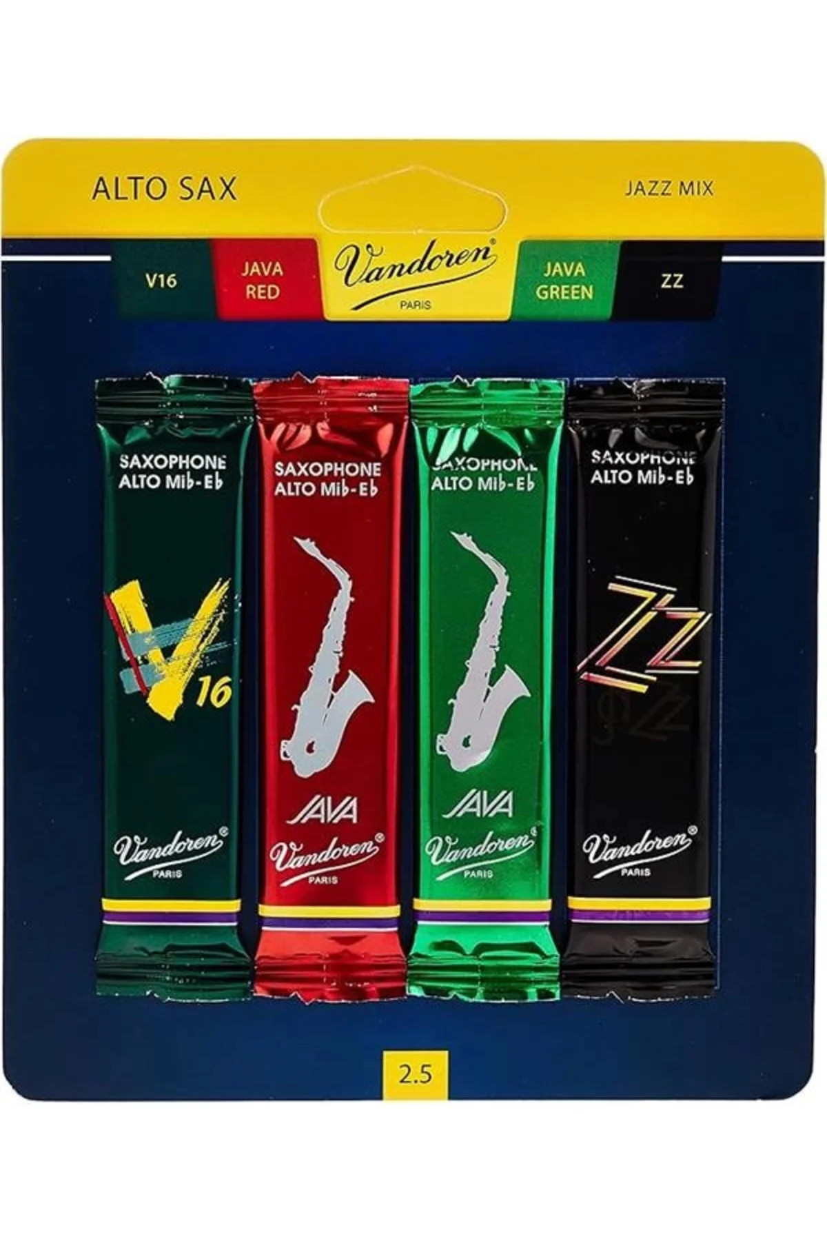 SRMIXA25 Alto Sax Jazz Reed Karışık Kart her biri 1 adet ZZ, V16,